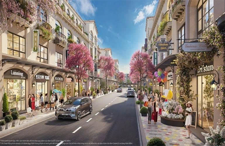 Phố thương mại gần công viên, quảng trường tại Vinhomes Royal Island